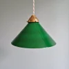 Online Pamono Art Deco Pendant Light in Conical Green Opaline, 1920s