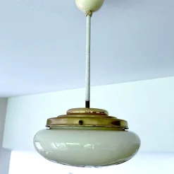 Discount Pamono Art Deco Pendant Light in Glass, 1930s