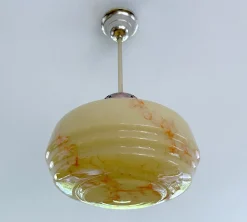 Discount Pamono Art Deco Pendant Light in Glass, 1930s