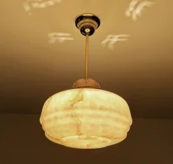 Discount Pamono Art Deco Pendant Light in Glass, 1930s