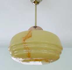 Discount Pamono Art Deco Pendant Light in Glass, 1930s