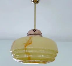 Discount Pamono Art Deco Pendant Light in Glass, 1930s