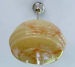 Discount Pamono Art Deco Pendant Light in Glass, 1930s