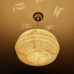 Discount Pamono Art Deco Pendant Light in Glass, 1930s