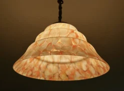 Online Pamono Art Deco Pendant Light in Pink Coral Glass, 1930s