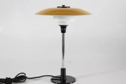 Hot Pamono Art Deco PH 3½-2 Table Lamp with Glass and Warm Yellow Shade by Poul Henningsen for Louis Poulsen, 1930s