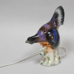 Best Pamono Art Deco Porcelain Bird Lamp, 1940s