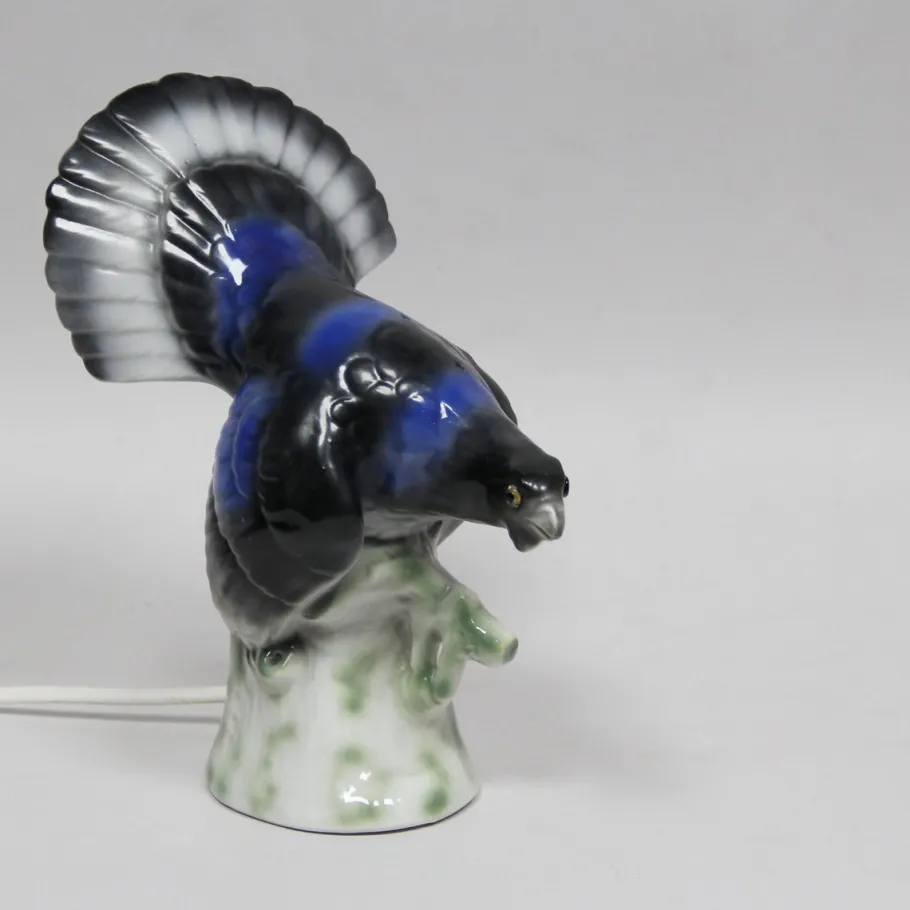 Best Pamono Art Deco Porcelain Bird Lamp, 1940s