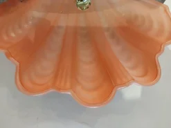 Discount Pamono Art Deco Rose Pink Glass Clam Shell Wall Lights, 1920s, Set of 2