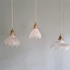 Discount Pamono Art Deco Scalloped Clear Glass Pendant Lights, 1930s, Set of 3