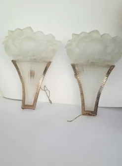 Hot Pamono Art Deco Sconces by Rene Lalique, 1920s, Set of 2