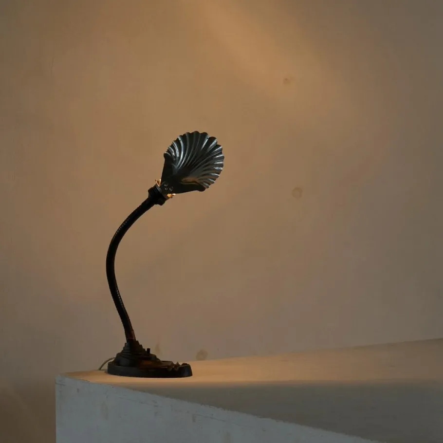 Discount Pamono Art Deco Shell Shade Table Lamp, 1950s