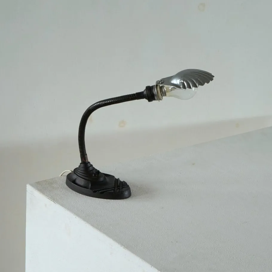 Discount Pamono Art Deco Shell Shade Table Lamp, 1950s