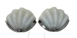 Online Pamono Art Deco Shell Wall Lights, 1920s, Set of 2