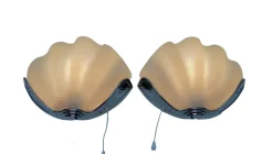Online Pamono Art Deco Shell Wall Lights, 1920s, Set of 2