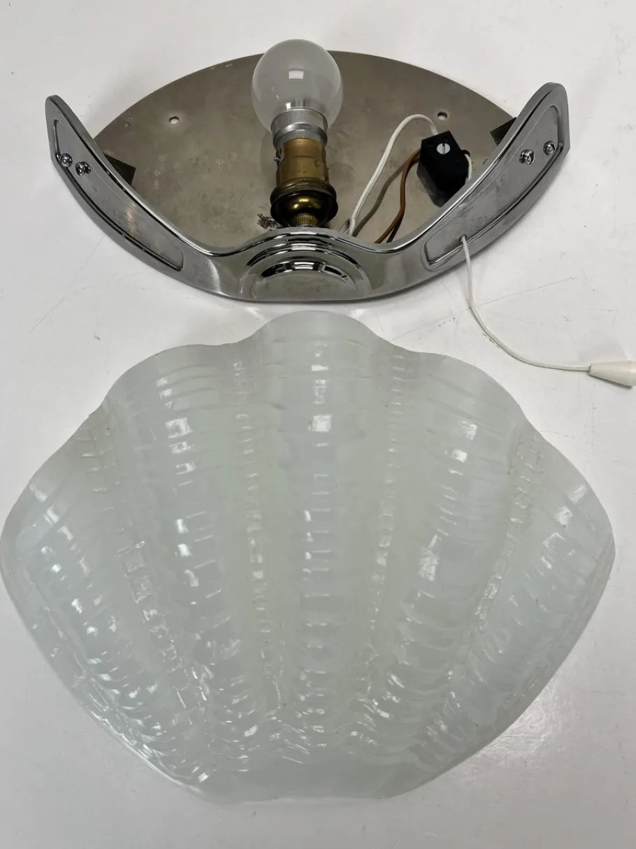 Online Pamono Art Deco Shell Wall Lights, 1920s, Set of 2