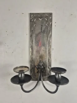 Sale Pamono Art Deco Silver-Plated Wall Candlesticks, 1940s, Set of 2