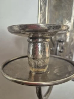 Sale Pamono Art Deco Silver-Plated Wall Candlesticks, 1940s, Set of 2