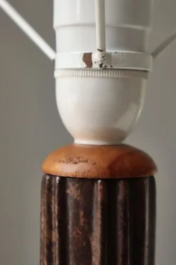 Sale Pamono Art Deco Stoneware Model 173 Table Lamp from Arne Bang, Denmark, 1930s