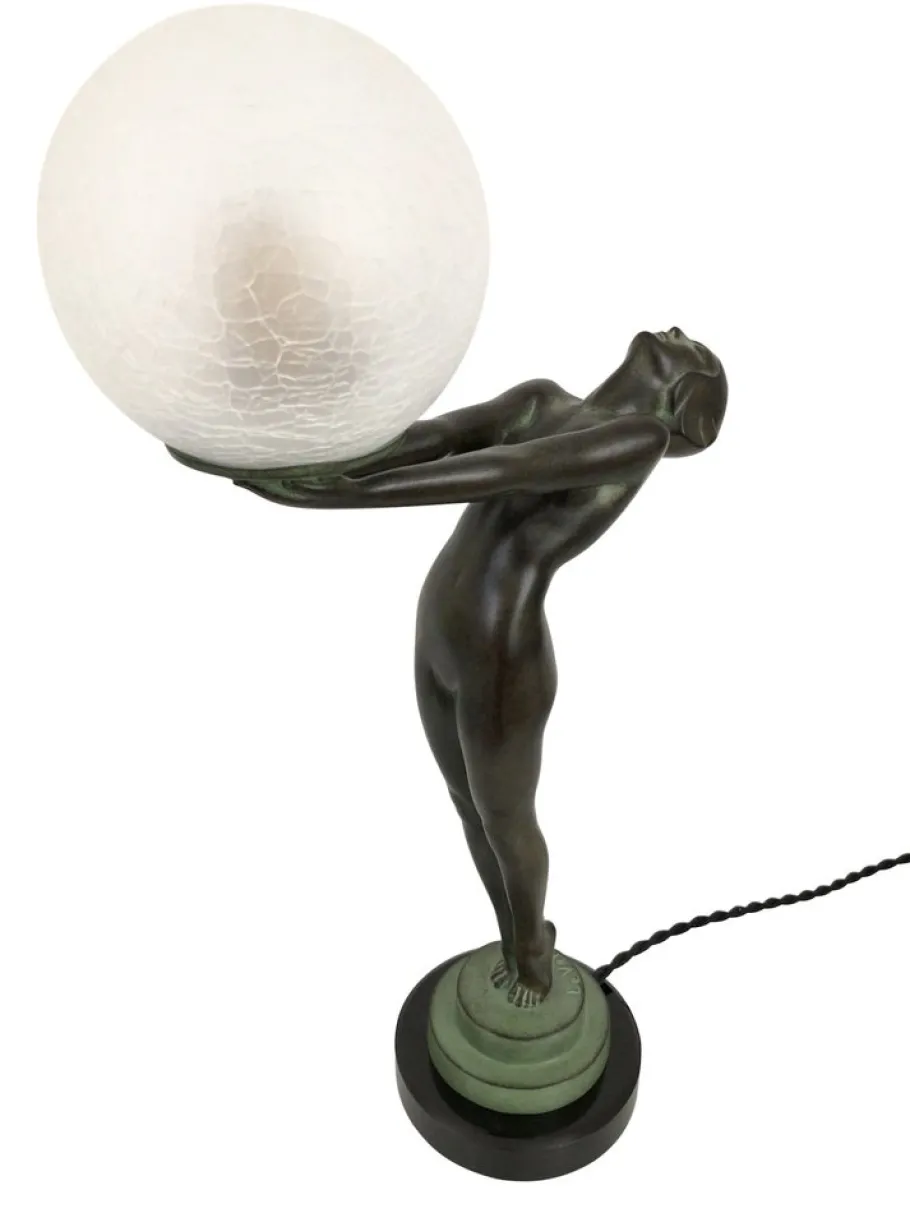 New Pamono Art Deco Style Clarity Sculpture Table Lamp from Max Le Verrier, 2024