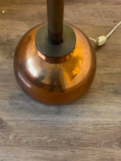 Pamono Art Deco Style Floor Lamps with Round Glass Shade, 1950s