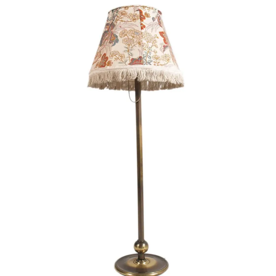 New Pamono Art Deco Style Floor Lamp in Burnished Brass from Bottega Gadda, Milan, Italy, 1970s