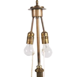 New Pamono Art Deco Style Floor Lamp in Burnished Brass from Bottega Gadda, Milan, Italy, 1970s