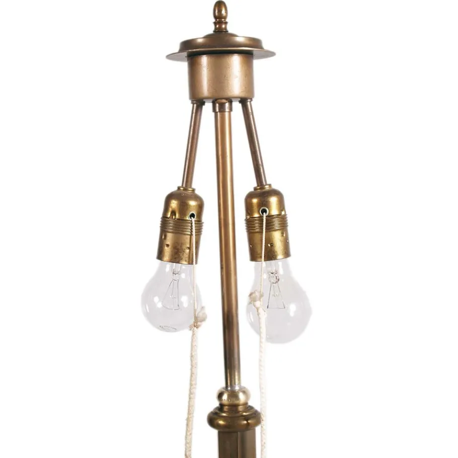 New Pamono Art Deco Style Floor Lamp in Burnished Brass from Bottega Gadda, Milan, Italy, 1970s
