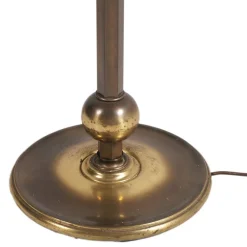 New Pamono Art Deco Style Floor Lamp in Burnished Brass from Bottega Gadda, Milan, Italy, 1970s
