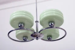 Discount Pamono Art Deco Style Green Ceiling Light