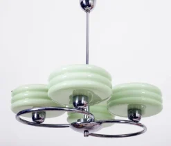 Discount Pamono Art Deco Style Green Ceiling Light