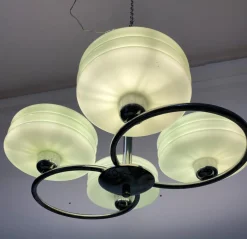 Discount Pamono Art Deco Style Green Ceiling Light