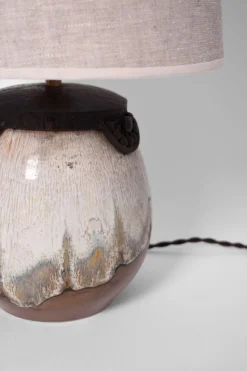 Sale Pamono Art Deco Style Lamp in Enamelled Sandstone