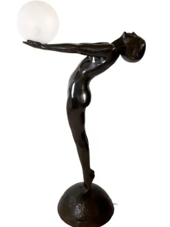 Clearance Pamono Art Deco Style Life-Sized Clarté Floor Lamp from Max Le Verrier, 2022