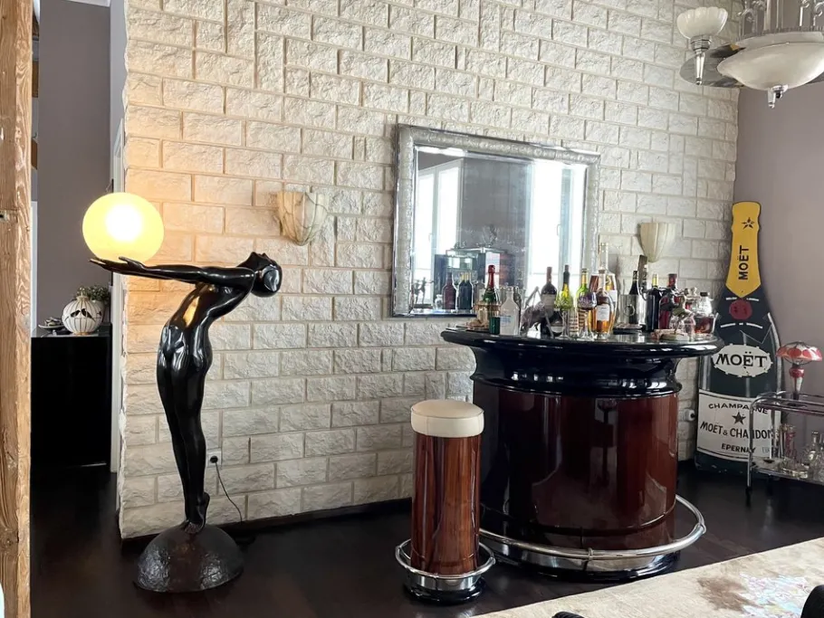 Clearance Pamono Art Deco Style Life-Sized Clarté Floor Lamp from Max Le Verrier, 2022