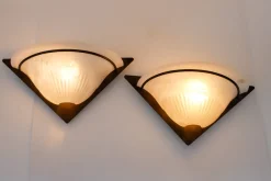 Discount Pamono Art Deco Style Murano Glass Sconces, 1980s, Set of 2