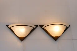 Discount Pamono Art Deco Style Murano Glass Sconces, 1980s, Set of 2