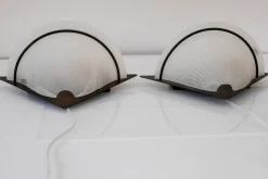 Discount Pamono Art Deco Style Murano Glass Sconces, 1980s, Set of 2