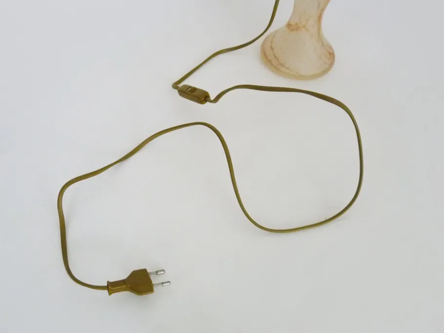 Clearance Pamono Art Deco Style Mushroom 2-Light Lamp in Transparent Orange-Speckled Glass Paste, 1980s