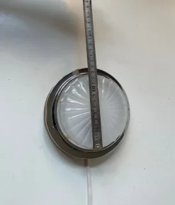 Clearance Pamono Art Deco Style Nautical Ship Wall Sconces with Sunburst Glass, 1960s, Set of 3