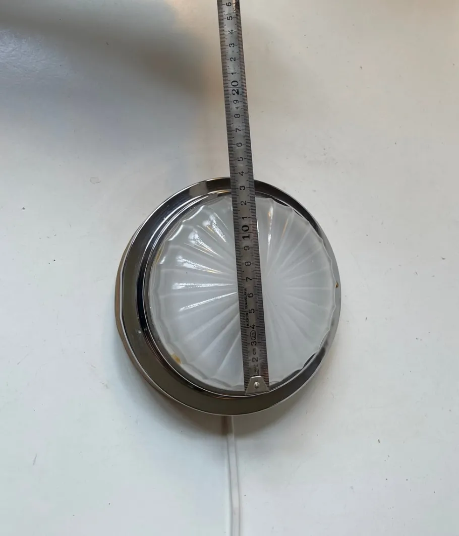 Clearance Pamono Art Deco Style Nautical Ship Wall Sconces with Sunburst Glass, 1960s, Set of 3