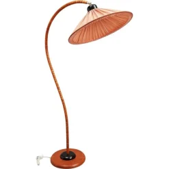 Clearance Pamono Art Deco Style Pink Swan Neck Floor Lamp from Markslöjd, 1970s