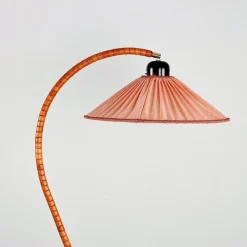 Clearance Pamono Art Deco Style Pink Swan Neck Floor Lamp from Markslöjd, 1970s