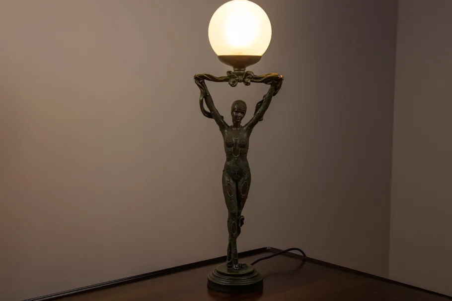 Discount Pamono Art Deco Table Lamp from Widdop and Bingham, Uk, 1990s