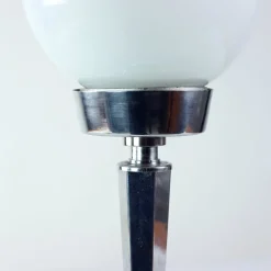 Hot Pamono Art Deco Table Lamp in Chrome and Glass, 1940s