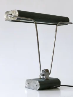 New Pamono Art Deco Table Lamp or Desk Light No 71 by André Mounique for Jumo, 1930s
