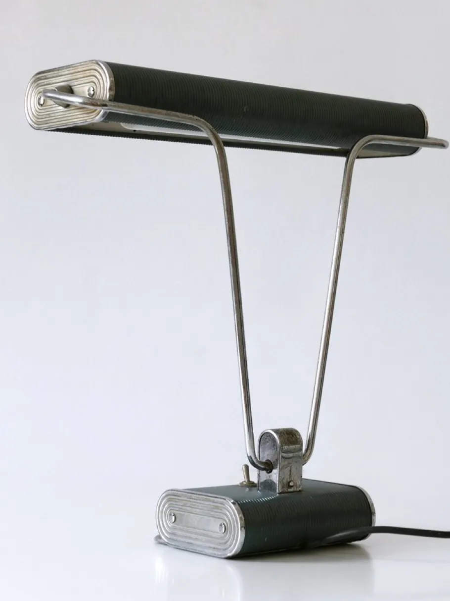 New Pamono Art Deco Table Lamp or Desk Light No 71 by André Mounique for Jumo, 1930s
