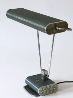 New Pamono Art Deco Table Lamp or Desk Light No 71 by André Mounique for Jumo, 1930s