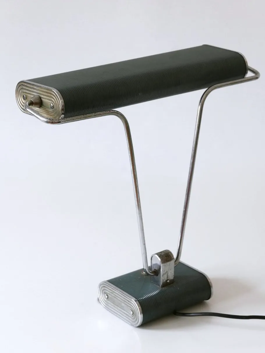 New Pamono Art Deco Table Lamp or Desk Light No 71 by André Mounique for Jumo, 1930s