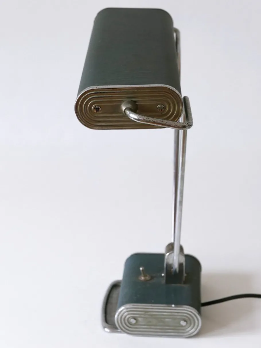 New Pamono Art Deco Table Lamp or Desk Light No 71 by André Mounique for Jumo, 1930s
